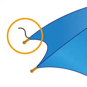 長がさ露先のほつれ